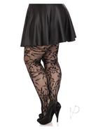 Leg Avenue Seamless Chantilly Floral Lace Tights - 1x-2x -...